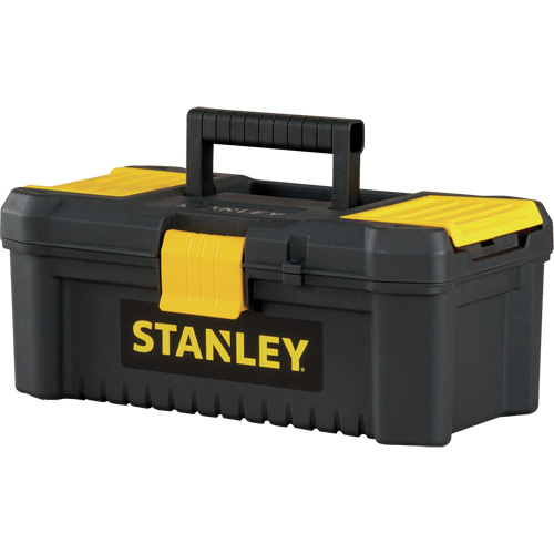 Coffre &agrave; outils avec plateau Essential, 12-1/2" la x 7-3/8" p x 5-1/8" h, Noir/Jaune Groupe Generik