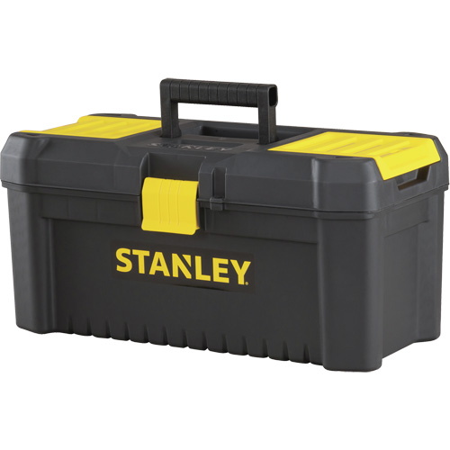 Coffre &agrave; outils avec plateau Essential, 16" la x 8" p x 7-3/10" h, Noir/Jaune Groupe Generik