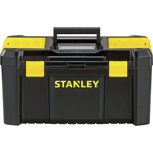 Coffre &agrave; outils avec plateau Essential, 19" la x 9-7/8" p x 9-3/4" h, Noir/Jaune Groupe Generik