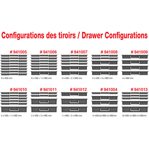 Coffre &agrave; outils mobile avec tiroirs, 4 tiroirs, 22-4/5" la x 15" p x 18" h, Noir Groupe Generik
