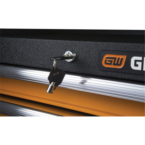 GSX Series Tool Chest, 26" W, 4 Drawers, Black/Orange Groupe Generik