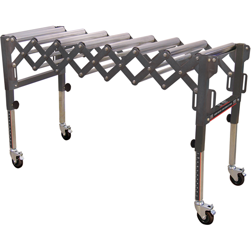 Extendable & Flexible Conveyor Roller Tables, 20" W x 52" L, 300 lbs. per lin. Ft. Capacity Groupe Generik