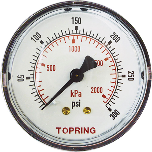 Manom&egrave;tre de rechange,  2", 0 - 175 psi, Fixation arri&egrave;re, Analogique Groupe Generik
