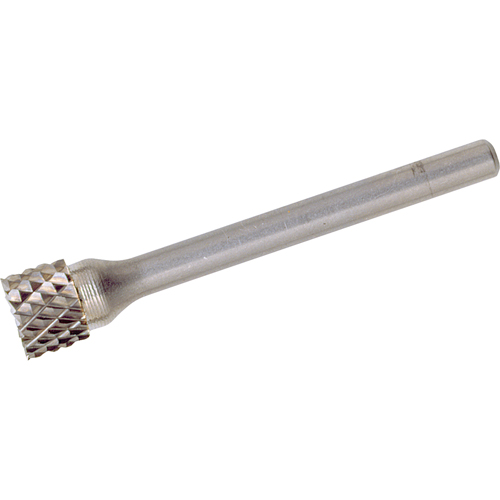 CLEVELAND Solid Carbide Burrs - Cylinder Shape with End Cut, SB-1, 1/4" Dia., 1/4" Shank, 5/8" Depth of Cut Groupe Generik