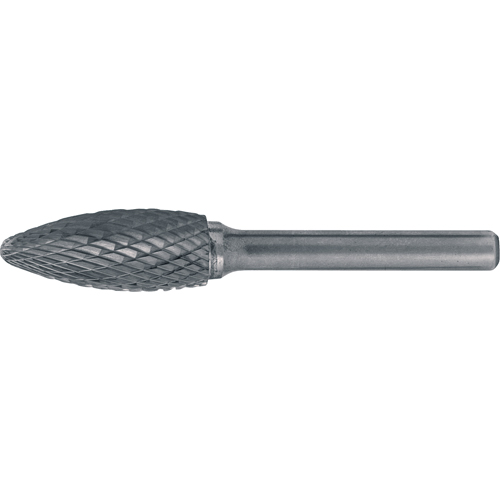 Fraises au carbure solide - Forme de flamme CLEVELAND, 1/2" dia., 1/4" Tige Groupe Generik