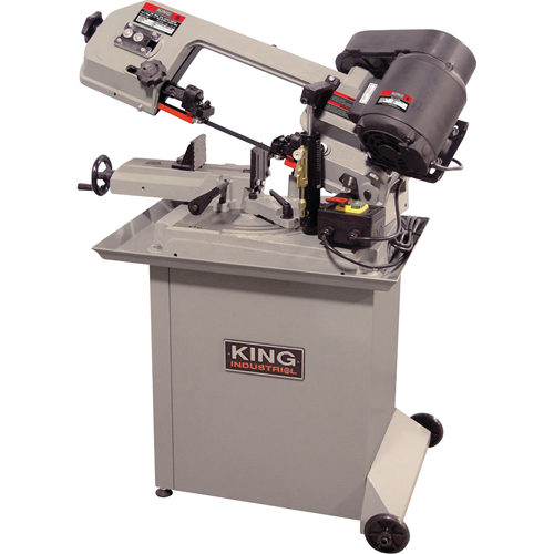 Dual Swivel Metal Cutting Band Saws, Horizontal, Round 5" and 5" x 6" Rectangular Cutting Capacity Groupe Generik