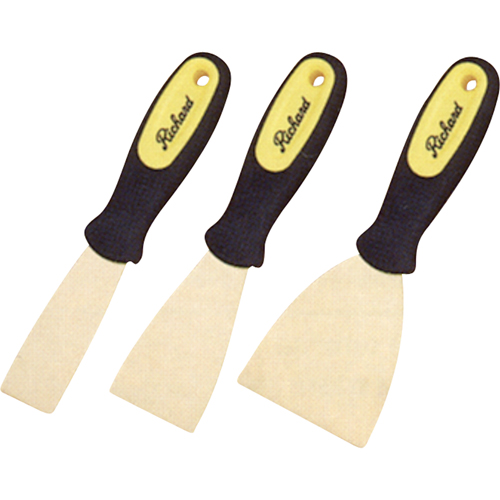 Stiff Wall Scrapers, 1-1/4", Brass Blade Groupe Generik