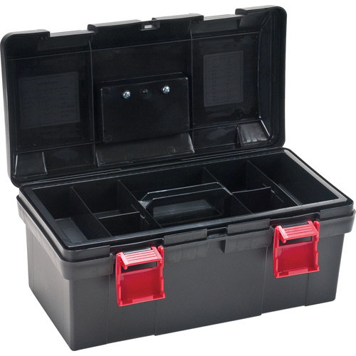 Coffre &agrave; outils robuste, 17-1/2" la x 9-1/2" p x 8" h, Noir Groupe Generik