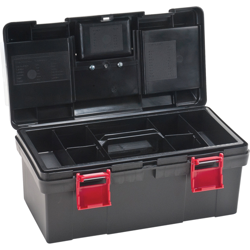 Coffres &agrave; outils en plastique, 17-1/2" la x 9-1/2" p x 8" h, Noir Groupe Generik