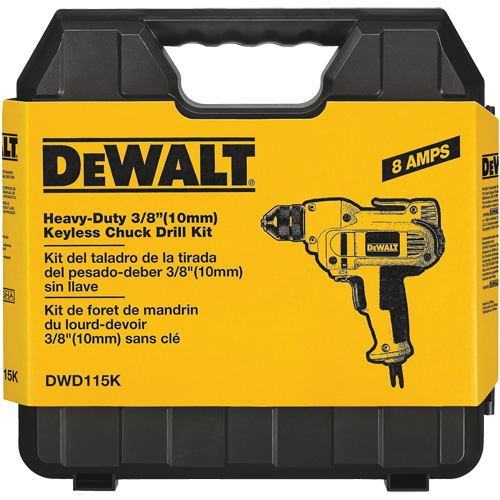 VSR Mid-Handle Drill, 3/8" Chuck, 8 A, 120 V, 0-2500 RPM, Keyless Chuck Groupe Generik