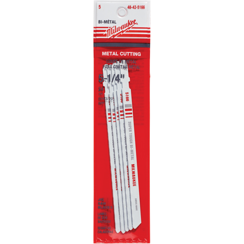 Jigsaw Blade, Bi-Metal, T-Shank, 5-1/4" L, 24 TPI Groupe Generik