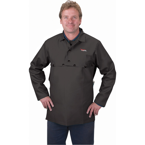 Flame Retardant Bib, 20" L, Black Groupe Generik