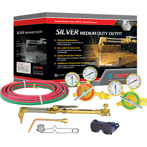 Silver Medium-Duty Welding & Cutting Outfits, 1/2" Cut, 1/4" Weld Groupe Generik