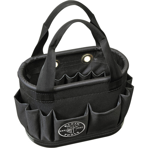 Seau a&eacute;rien &agrave; corps dur avec 29 poches, 14" lo x 10" h, Polyester, Noir Groupe Generik