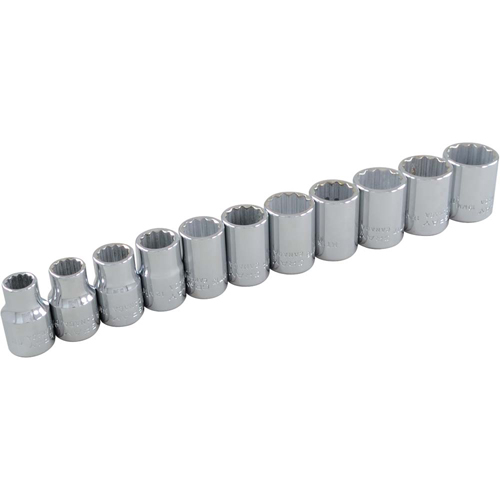 Socket Set, 11 Pcs, 3/8" Drive Size Groupe Generik