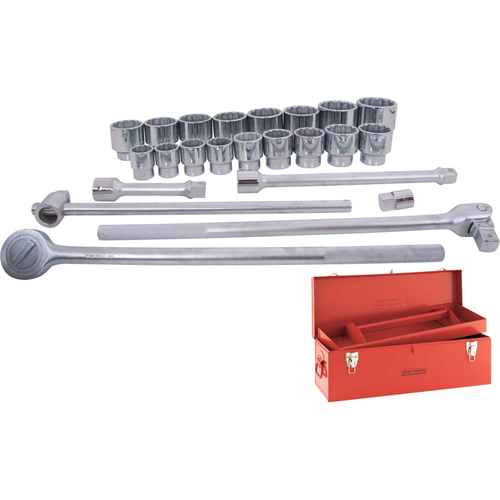 Socket & Attachment Set, 24 Pcs, 1" Drive Size Groupe Generik