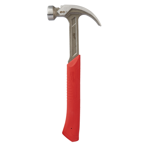Curved Claw Smooth-Face Hammer, 20 oz., Solid Steel Handle, 14" L Groupe Generik