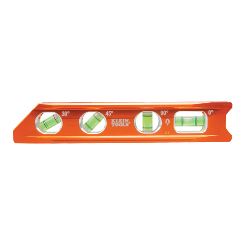 Torpedo Billet Level, 8" L, Aluminum, 4 Vials, Magnetic Groupe Generik