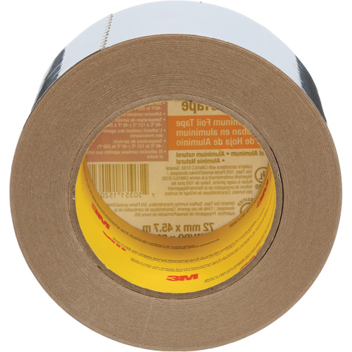Venture Tape Aluminum Foil Tape, 1.8 mils Thick, 72 mm (3") x 45.7 m (150') Groupe Generik