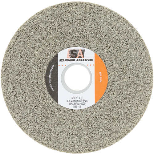 Meule &agrave; usage g&eacute;n&eacute;ral Standard Abrasives, 6" dia., Grain Moyen, Oxyde d'aluminium Groupe Generik