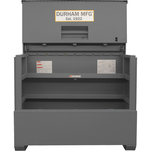 Piano Style Jobsite Storage Box, 60-1/2" W x 34-3/4" D x 49-3/8" H, Grey Groupe Generik