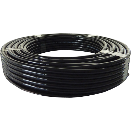 Longlife Pneumatic Tubing, Air, 0.375" OD x 100' L, Nylon/Polyurethane, Black, 232 PSI at 20°C Groupe Generik