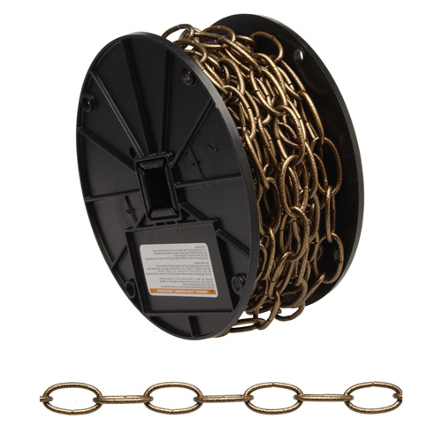 Decorator Chain, Carbon Steel, #10 x 60' (18.3 m) L, 35 lbs. (0.0175 tons) Load Capacity Groupe Generik