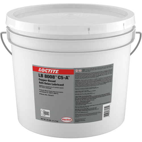 Lubrifiant antiblocage au cuivre LB 8008 C5-A, 25 lb, Seau, 1800°F (982°C) Temp&eacute;rature max. Groupe Generik