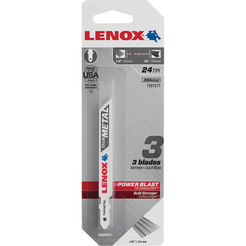 Metal Cutting Jigsaw Blade, Bi-Metal, T-Shank, 3-5/8" L, 6 TPI Groupe Generik
