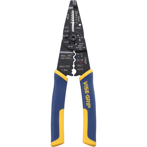 Wire Stripper/Crimper/Cutter Multi-Tool, 8-1/2" L, 10 - 22 AWG Groupe Generik