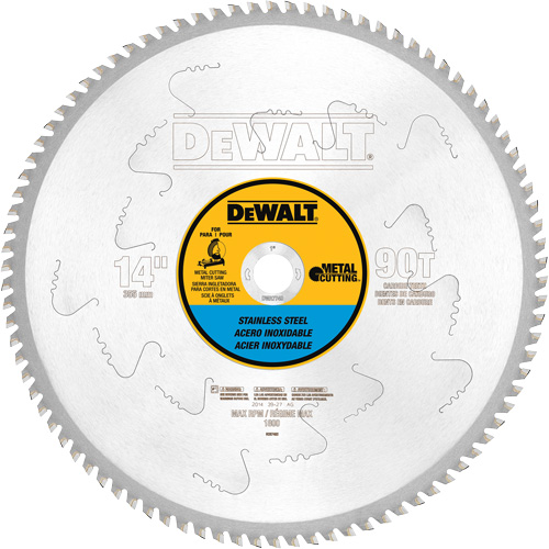 Lame de scie pour coupe d'acier inoxydable Metal Cutting, 14", 90 dents, Pour M&eacute;tal Groupe Generik