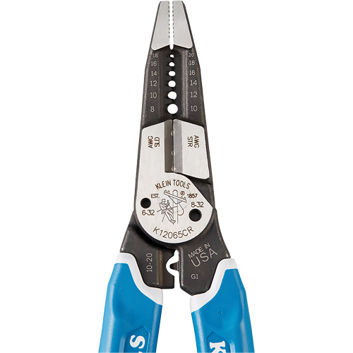 Klein-Kurve&reg; Heavy-Duty Wire Stripper, Cutter & Crimper Multi-Tool, 8-1/4" L, 8 - 20 AWG Groupe Generik