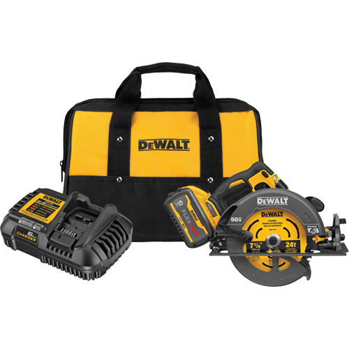 Ensemble de scie circulaire sans balai Flexvolt Max avec frein &eacute;lectrique, 7-1/4", 60 V Groupe Generik