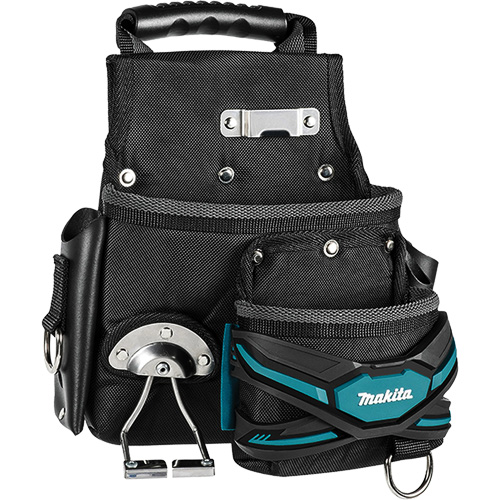 TH3 Roofer & General-Purpose Pouch, Multiple Tool Holder, Leather/Polyester/Polypropylene, 2 Pockets Groupe Generik