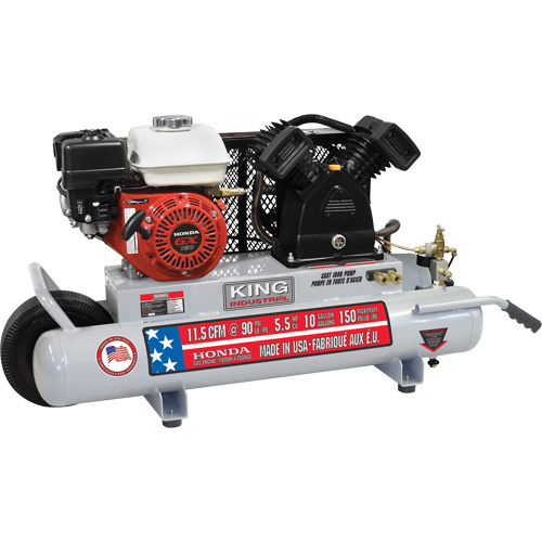 Compresseur d'air sur brouette, Essence, 10 gal. (12 gal. US), 150 PSI Groupe Generik
