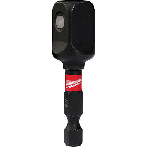 Shockwave Impact Socket Adapters, 1/4" Drive Size, 1/2" Male Size, Ball, 2" L Groupe Generik