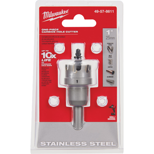 Scies-cloches au carbure monobloc, 1", Profondeur de la coupe de 3/16" Groupe Generik