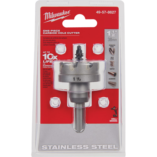 Scies-cloches au carbure monobloc, 1-1/2", Profondeur de la coupe de 3/16" Groupe Generik