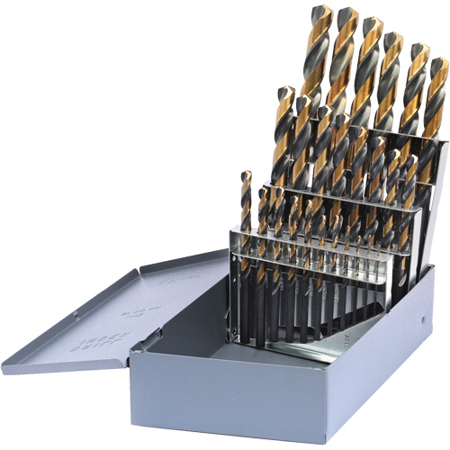 DRILLCO Metric Jobber Length Drill Bit Set, 25 Pieces, High Speed Steel Groupe Generik