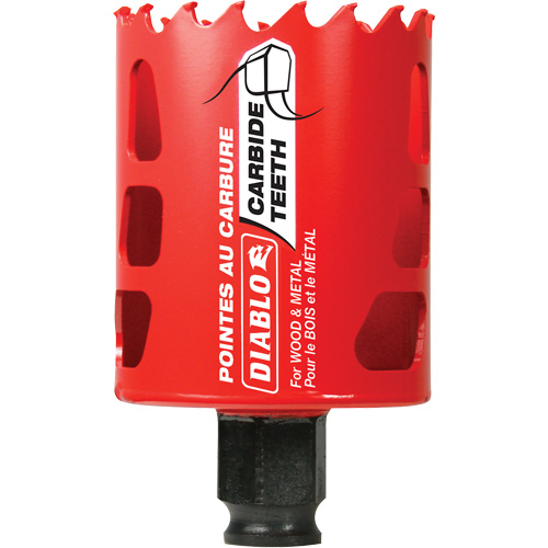 Scie cloche pour bois et m&eacute;tal, 2-1/8", Profondeur de la coupe 2-3/8", Carbure Groupe Generik