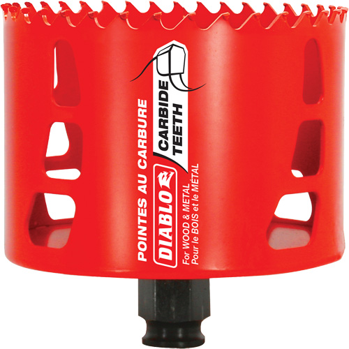 Wood & Metal Hole Saw, 3-5/8", 2-3/8" Depth of Cut, Carbide Groupe Generik