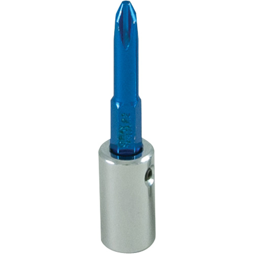 Douille tournevis &agrave; embout bleu, Phillips, #2, Prise 1/4" Groupe Generik