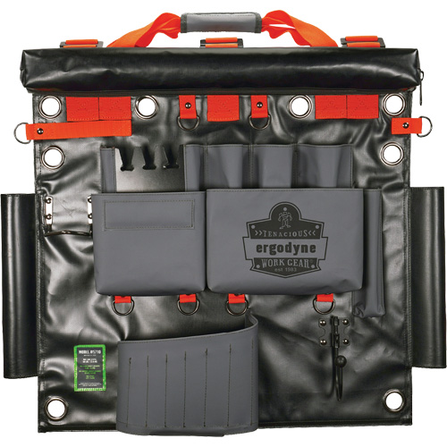 Sac &agrave; outils de camion nacelle avec points dancrage &agrave; outil, Nylon, 8 pochettes, Gris Groupe Generik