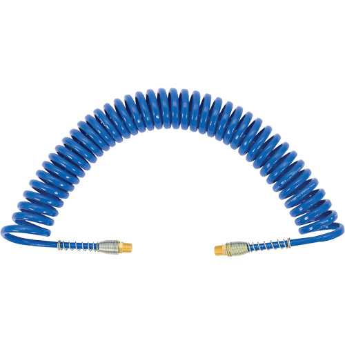 APUB-3825 Tuyau d'air en serpentin avec raccords pivotants et ressort de protection, Air, 3/8" DI x 25' lo, Polyur&eacute;thane Groupe Generik