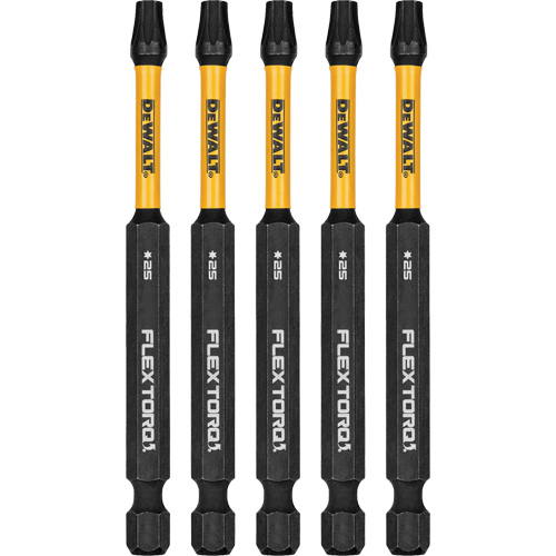 Forets pour tournevis &agrave; chocs FLEXTORQ 5 mcx, Torx, T-25, Prise 1/4" Groupe Generik