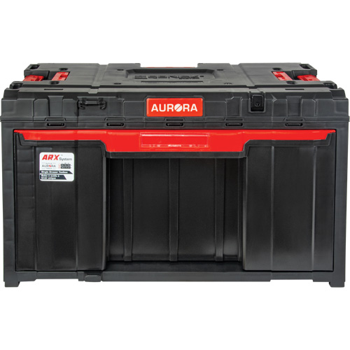 Arx&reg; Single Drawer Toolbox, 11-1/5" W x 18-3/10" D x 9-1/10" H, Black/Red Groupe Generik