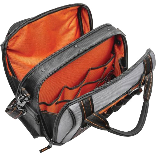 14" Tradesman Closed Top Tool Bag, Polyester, 32 Pockets, Black/Grey Groupe Generik