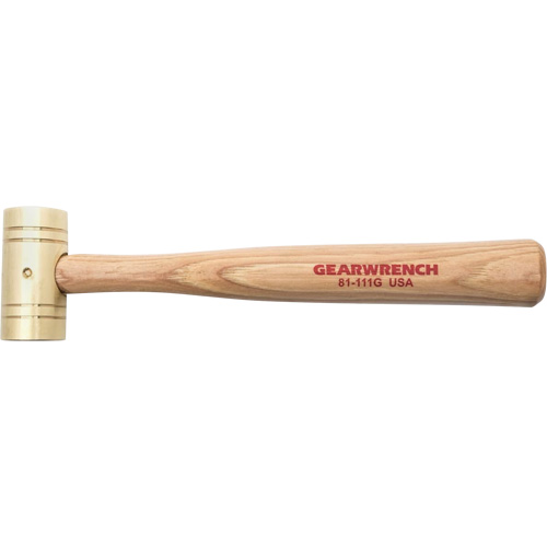 Brass Hammer with Hickory Handle, 1 lbs Head Weight, 11" L Groupe Generik