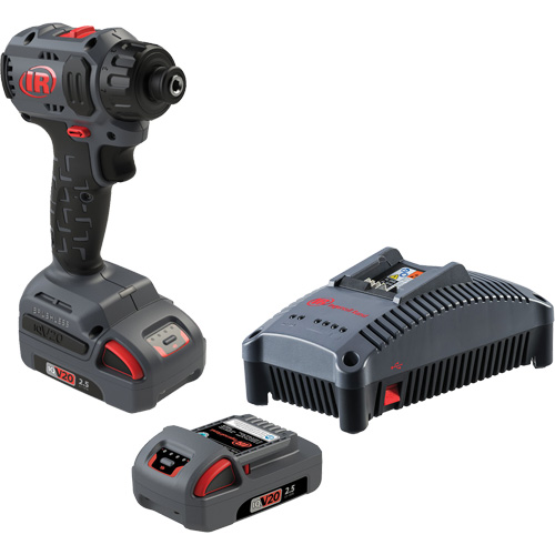 Cordless Compact Screwdriver Kit, 1/4", 37 ft-lbs Max. Torque, 20 V, Lithium-Ion Groupe Generik
