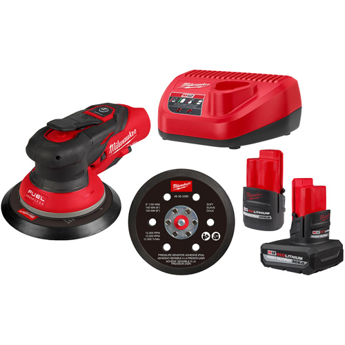 M12 FUEL 6" Random Orbital Sander Kit, 6" Sand Paper, 12 V Groupe Generik